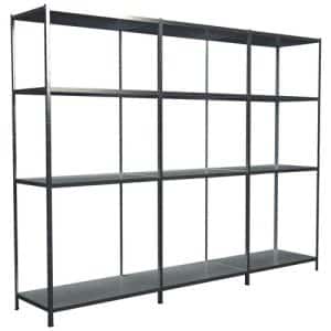 SCHULTE REGALWELT Grundregal mit 2 Anbauregalen HxBxT 180 x 260 x 50 cm