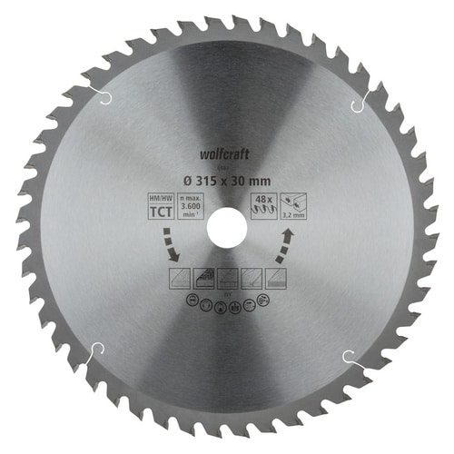 WOLFCRAFT Tisch-Kreissägeblätter